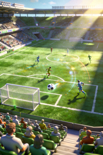 3D动态足球场模拟视图
